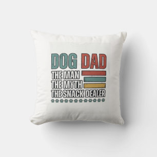 Dog Dad The Snack Dealer Vintage Paw Print Shirt_1 Cushion