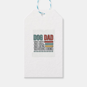 Dog Dad The Snack Dealer Vintage Paw Print Shirt_1 Gift Tags