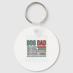 Dog Dad The Snack Dealer Vintage Paw Print Shirt_1 Key Ring