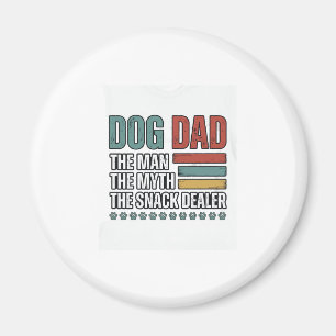 Dog Dad The Snack Dealer Vintage Paw Print Shirt_1 Magnet