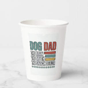 Dog Dad The Snack Dealer Vintage Paw Print Shirt_1 Paper Cups