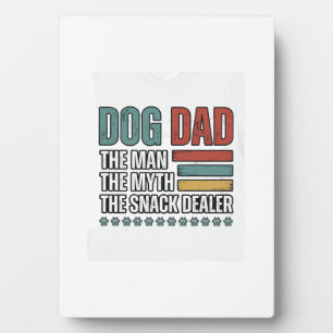 Dog Dad The Snack Dealer Vintage Paw Print Shirt_1 Plaque