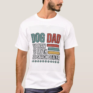 Dog Dad The Snack Dealer Vintage Paw Print Shirt_1 T-Shirt