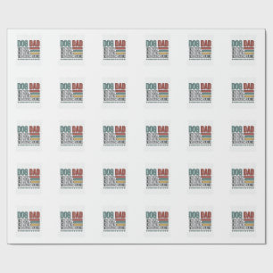Dog Dad The Snack Dealer Vintage Paw Print Shirt_1 Wrapping Paper