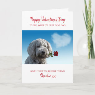 Dog Dad Valentine Personalized Pet Photo Holiday Card