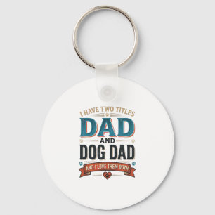 Dog Dad Vintage Engraving T-Shirt Design_1 Key Ring