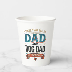 Dog Dad Vintage Engraving T-Shirt Design_1 Paper Cups