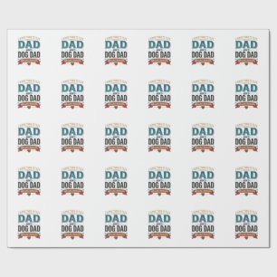 Dog Dad Vintage Engraving T-Shirt Design_1 Wrapping Paper