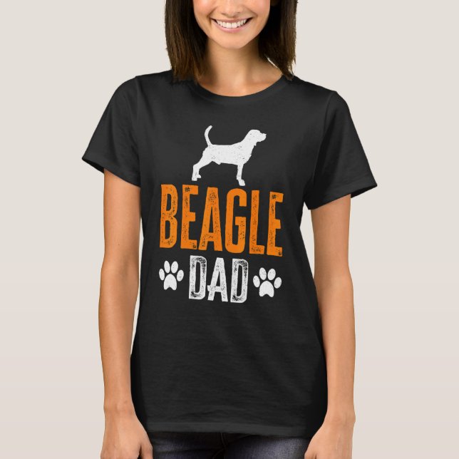 Dog Daddy Beagle Father Day T-Shirt (Front)