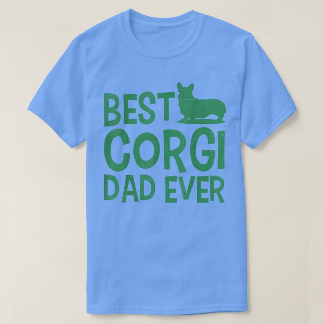 Dog Daddy Best Corgi Dad Ever  T-Shirt (Design Front)