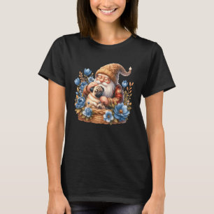 Dog Daddy Gnome Floral Graphic For Pug Grandma Who T-Shirt