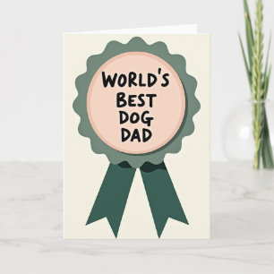 Dog Dads Ribbon Badge Image Card