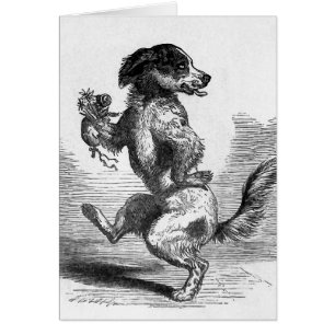 "Dog Dancing a Jig" Vintage Illustration