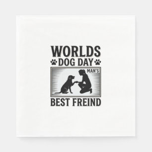 Dog Day Man’s Best Freind Vintage Napkin