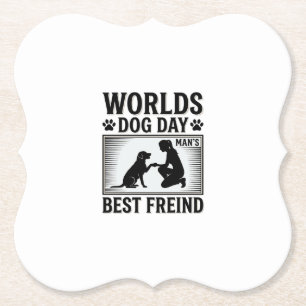 Dog Day Man’s Best Freind Vintage Paper Coaster