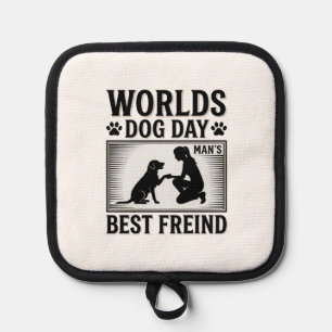 Dog Day Man’s Best Freind Vintage Pot Holder