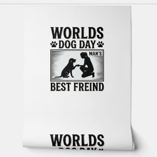 Dog Day Man’s Best Freind Vintage Wallpaper