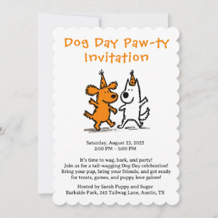 Dog Day Paw-ty Invitation – Cute Puppy Party