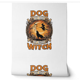 Dog Day Witch Night Halloween Wolf Moon Bats_1 Wallpaper