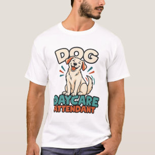 Dog Daycare Attendant Occupation Typography T-Shirt