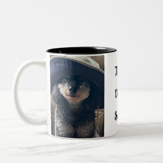 Dog days of summer mug with poodle  (Left)