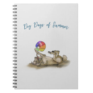 Dog Days of Summer Poodle with Beach Ball Notebook