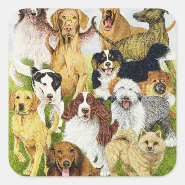 Dog Days Square Sticker (Front)