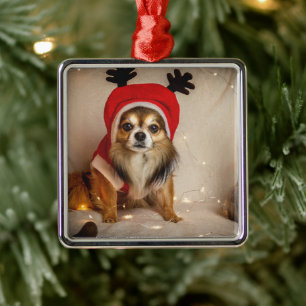 Dog Deer Metal Tree Decoration