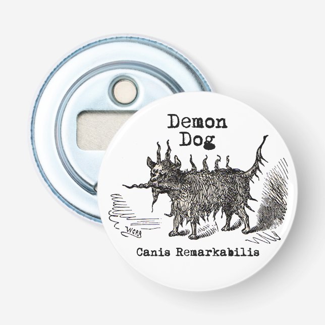 Dog Demon Vintage Funny Cute Bottle Opener (Front)