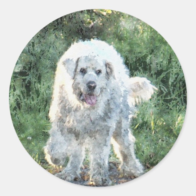 Dog Designs for Pet-lovers Classic Round Sticker (Front)