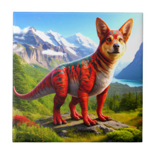 Dog Dinosaur Tile