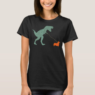 Dog Dinosaur Vintage Tyrannosaurus Rex & Corgi T-Shirt