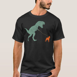 Dog Dinosaur - Vintage Tyrannosaurus Rex & French  T-Shirt