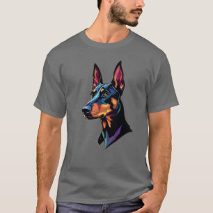 Dog Doberman Colourful T-Shirt