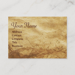 DOG DOCTOR WITH KITTEN Parchment Monogram Business Card