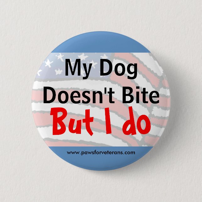 Dog Doesn't Bite Button (Front)