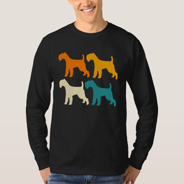 Dog  Dog Mum Dad Retro Soft Coated Wheaten Terrier T-Shirt (Front)