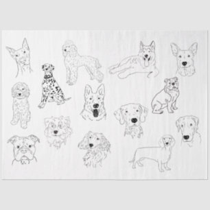 Dog Drawing Tissue Paper