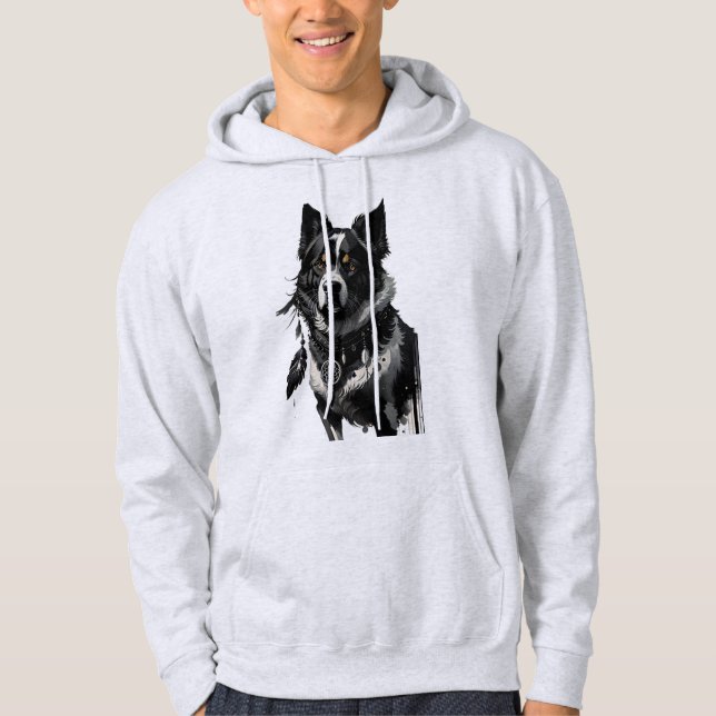 dog, dreamcatcher, amulet, talisman, hoodie (Front)