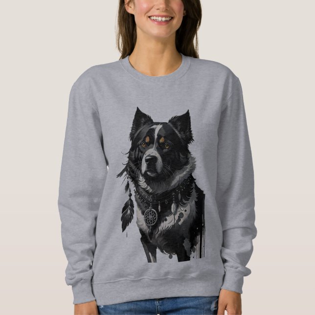 dog, dreamcatcher, amulet, talisman, sweatshirt (Front)