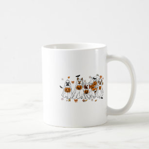 Dog Dressed As Ghost Halloween Ghost Dog Lover Spo Coffee Mug