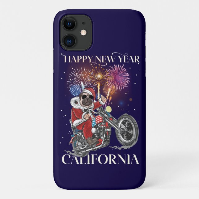 Dog Drives A Motorcycle To California Case-Mate iPhone Case (Back)