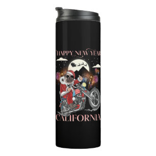 Dog Drives A Motorcycle To California Thermal Tumbler