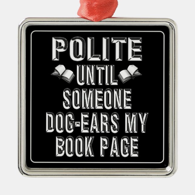 Dog Ear Books Humour Metal Tree Decoration (Front)