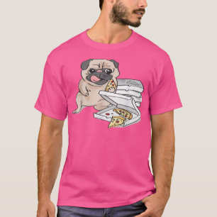Dog Eating A Pizza  T-Shirt