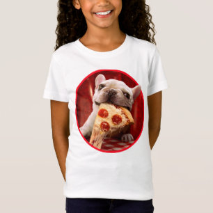 Dog Eating Pizza Slice T-Shirt