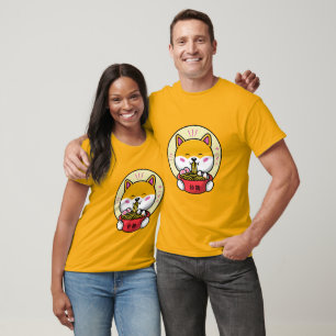 Dog Eating Ramen Cute Kawaii Noodle T-Shirt