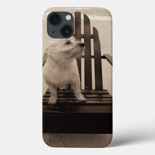 Dog Enjoying the Beach Case-Mate iPhone Case (Back)