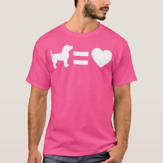 Dog Equals Love Funny Cute Dogsankop funny friends T-Shirt