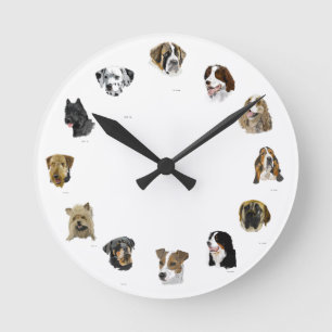 Dog face clock